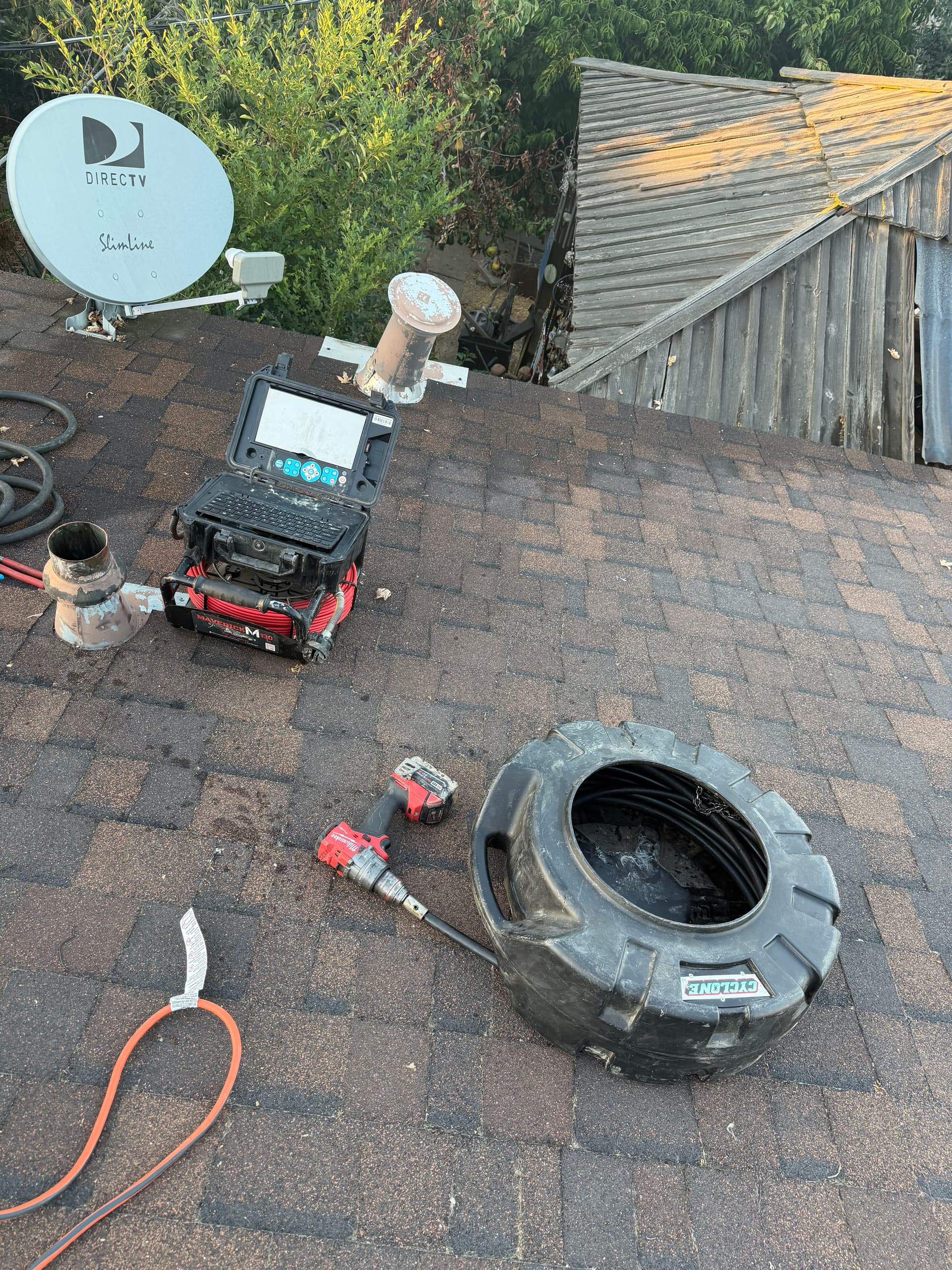 We Cleared a Main Line Stoppage Through the Roof Vent image