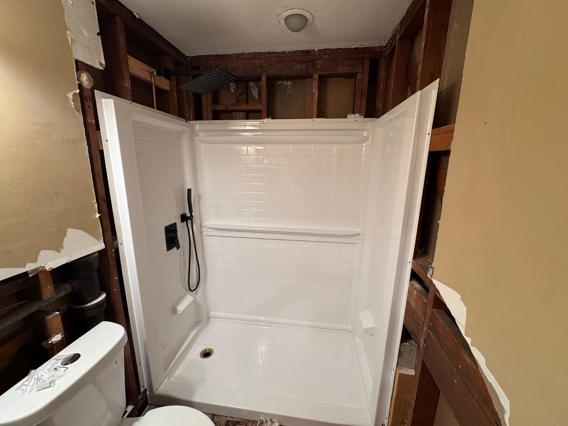 Gallery photos for Behind the Walls Shower Install Done Right: Image #1