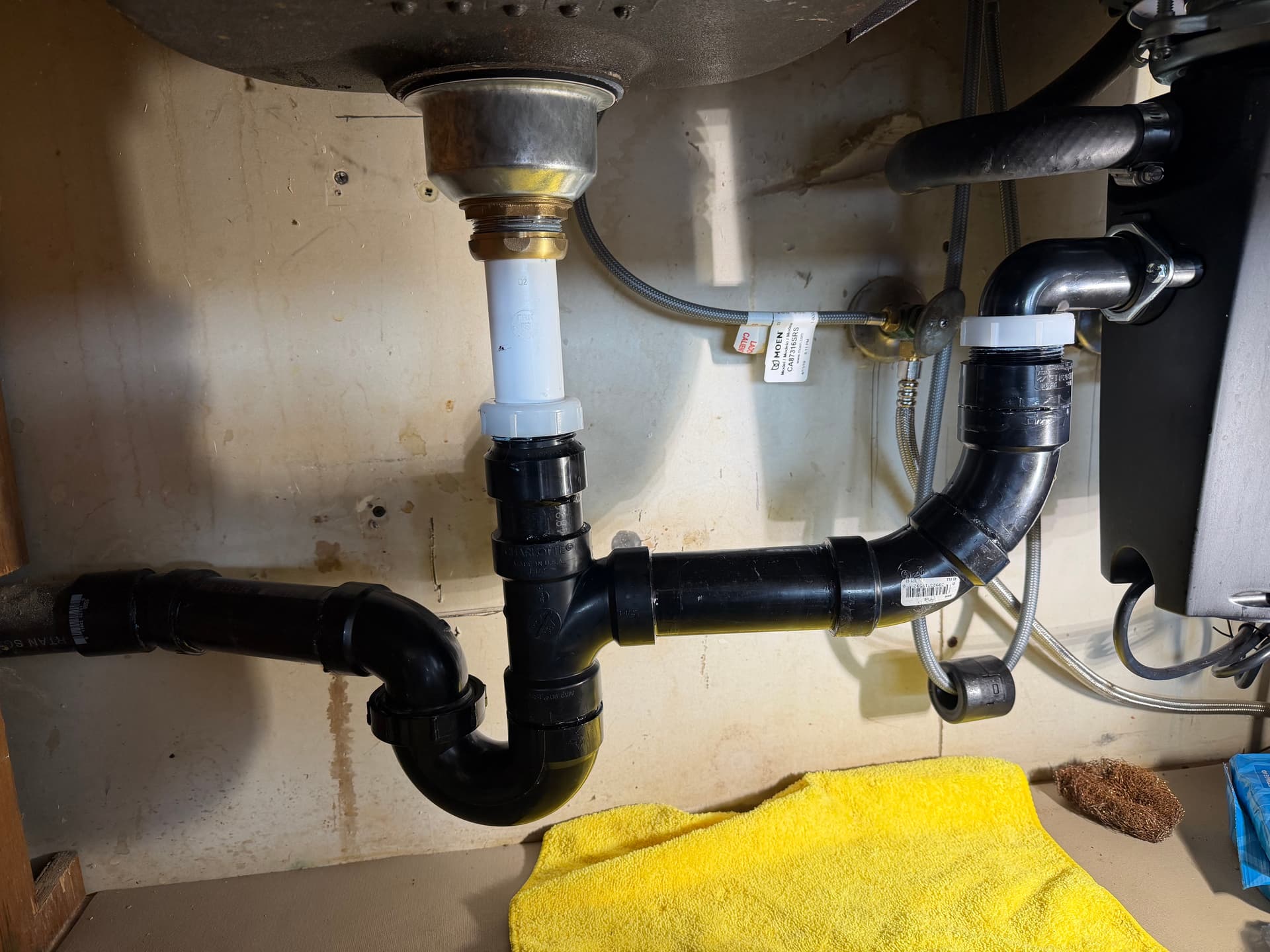 Kitchen Sink Drain Leak Fixed With Rebuilt Under-Sink Piping image