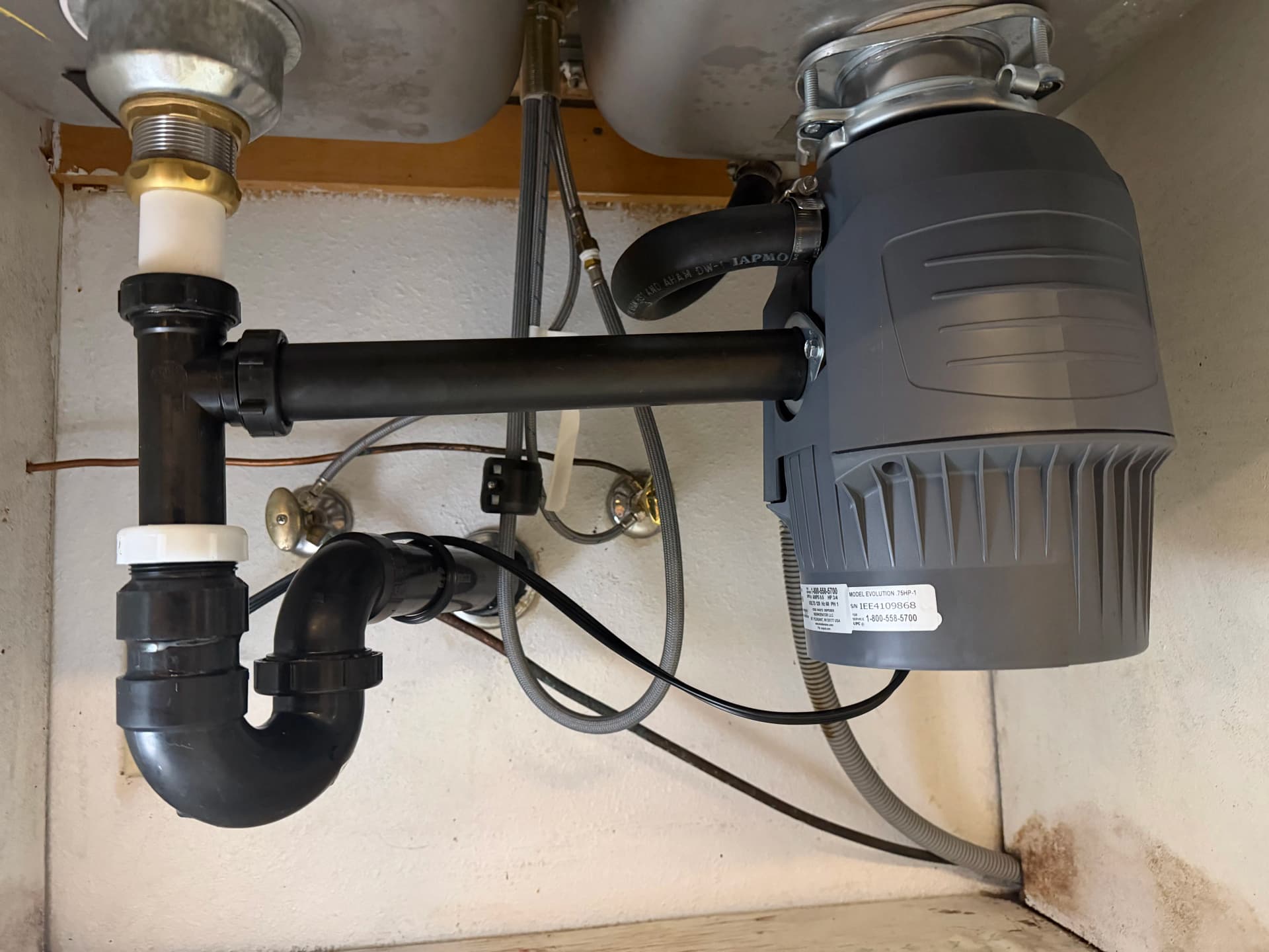 Kitchen Disposal Replacement with New ABS Drain Piping image