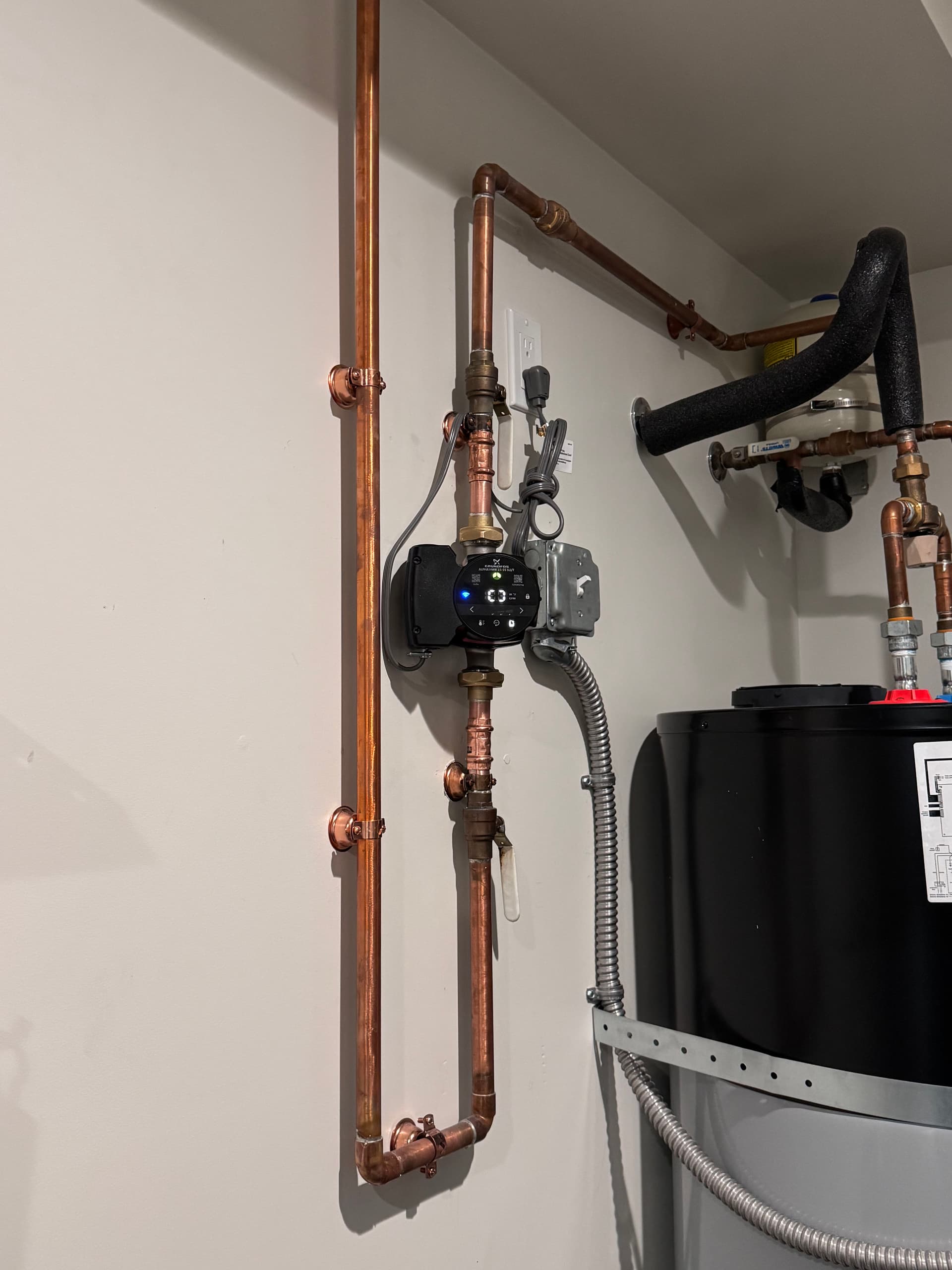Upgraded to a Grundfos Smart Recirculation Pump for Instant Hot Water image