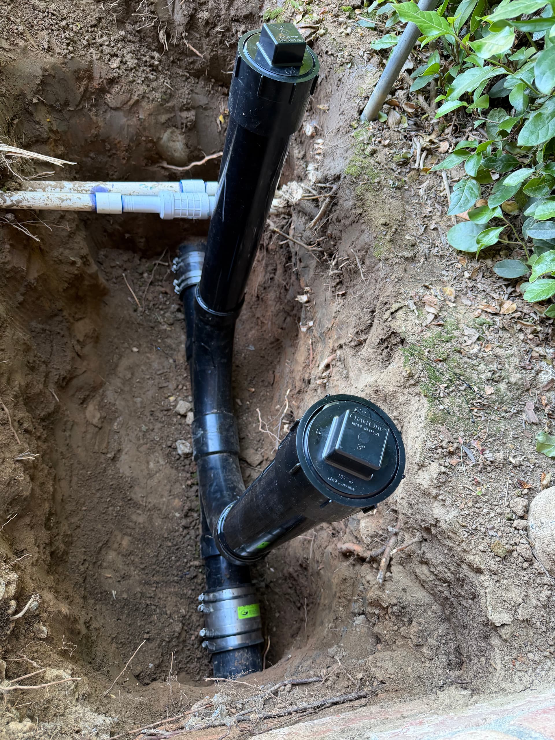 Rusted Cast Iron Cleanout Replaced with New ABS Two-Way in Sacramento image